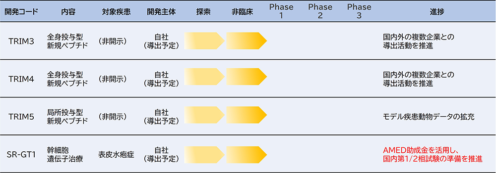 パイプラインと進捗状況（その他）
